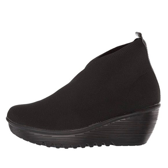 NWOB BM Bernie Mev NY Sally Wedge Stretch Booties Black Slip On US Sz 8 Eu Sz 40 - Picture 5 of 12